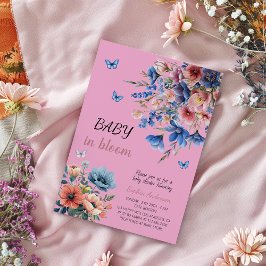 Baby in Bloom Floral Baby shower - Pastelbloemen Kaart