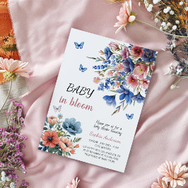 Baby in Bloom Floral Baby shower - Pastelbloemen Kaart