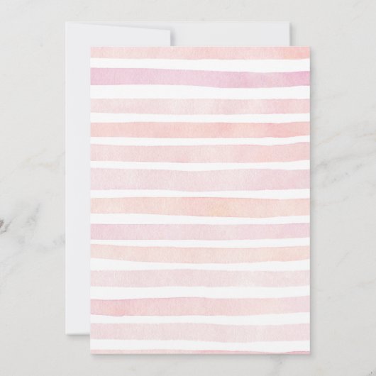 Baby in Bloom Floral Baby Shower – Pink Roses Kaart (Achterkant)