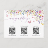 Baby in Bloom Floral Baby Shower Registry Card Informatiekaartje (Voorkant)