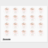 Baby in Bloom Floral Baby shower Ronde Sticker (Vel)