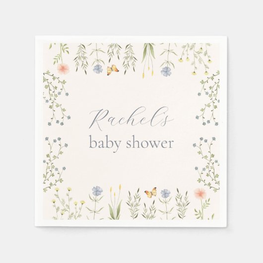 Baby in Bloom Floral Baby shower servet (Voorkant)