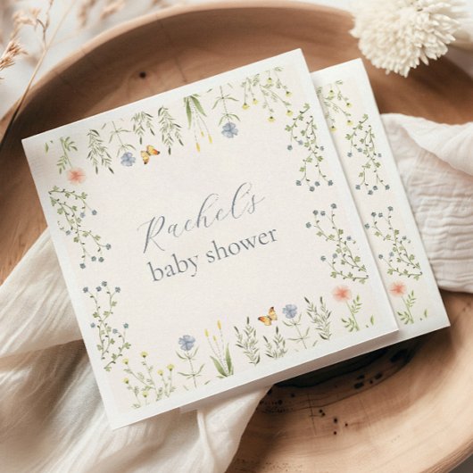 Baby in Bloom Floral Baby shower servet