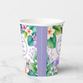 Baby in Bloom floral baby shower unisex Papieren Bekers (Rechts)