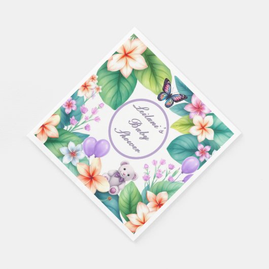 Baby in Bloom floral baby shower unisex Servet (Hoek)