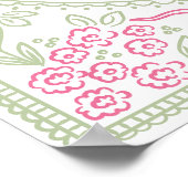 Baby in Bloom Floral Baby Shower Welcome Poster (Hoek)