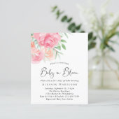 Baby in Bloom Floral Baby Sprinkle Budget Invite (Staand voorkant)