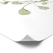 Baby in Bloom Floral Bow Baby shower Welkom Poster (Hoek)