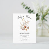 Baby in Bloom Floral Budget Baby shower Invite (Staand voorkant)