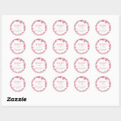 Baby in Bloom Floral Cherry Blossom Ronde Sticker (Vel)