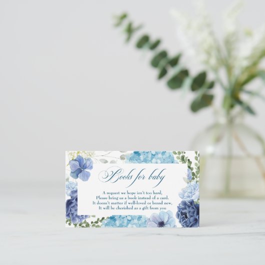 Baby in bloom floral chinoiserie boeken voor baby informatiekaartje (Staand voorkant)