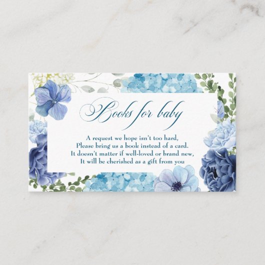 Baby in bloom floral chinoiserie boeken voor baby informatiekaartje (Voorkant)