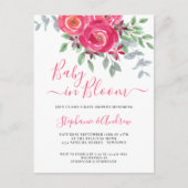 Baby in Bloom Floral Couples Baby shower Briefkaar Uitnodiging Briefkaart (Voorkant)