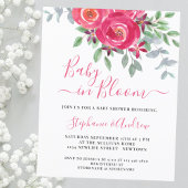 Baby in Bloom Floral Couples Baby shower Briefkaar Uitnodiging Briefkaart