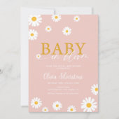 Baby in Bloom, Floral Daisy, Meisjes Baby shower Kaart (Voorkant)