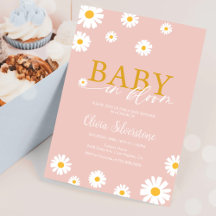 Baby in Bloom, Floral Daisy, Meisjes Baby shower