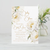 Baby in Bloom Floral Elegant Baby shower Kaart (Staand voorkant)