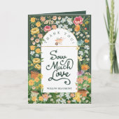 Baby in Bloom Floral Garden Greenhouse Baby shower Bedankkaart (Voorkant)