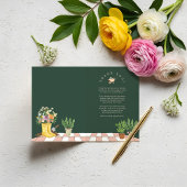 Baby in Bloom Floral Garden Greenhouse Baby shower Bedankkaart