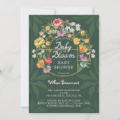 Baby in Bloom Floral Garden Greenhouse Baby shower Kaart (Voorkant)
