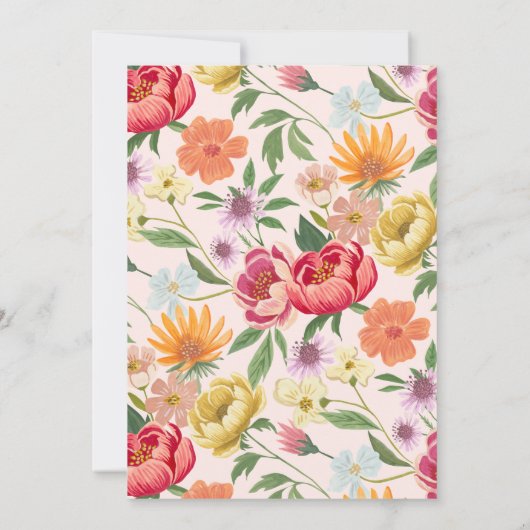 Baby in Bloom Floral Garden Greenhouse Baby shower Kaart (Achterkant)