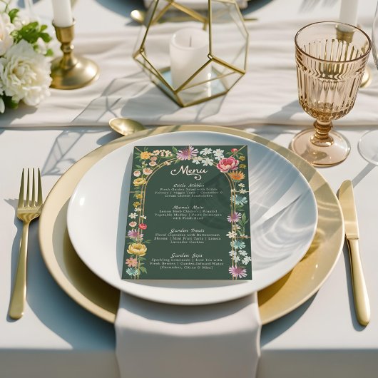 Baby in Bloom Floral Garden Greenhouse Baby shower Menu