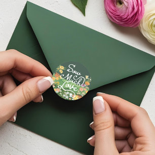 Baby in Bloom Floral Garden Greenhouse Baby shower Ronde Sticker