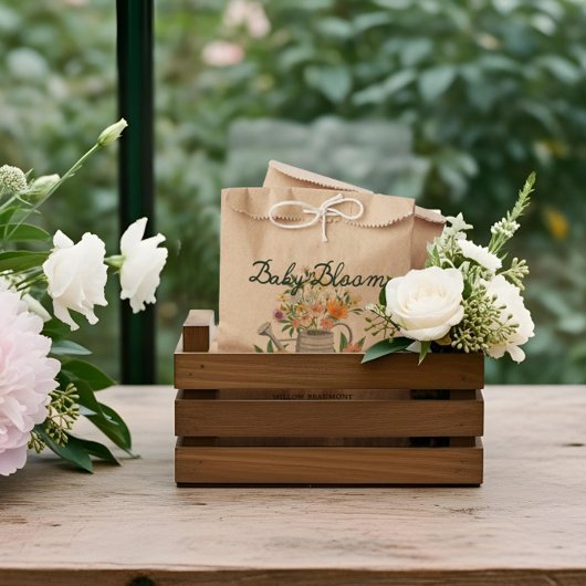 Baby in Bloom Floral Garden Regenlaarzen Baby show Bedankzakje