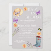 Baby in Bloom Floral Garden Spring Baby shower Kaart (Voorkant)