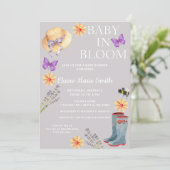 Baby in Bloom Floral Garden Spring Baby shower Kaart (Staand voorkant)