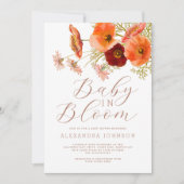 Baby in Bloom Floral Herfst Baby shower Kaart (Voorkant)
