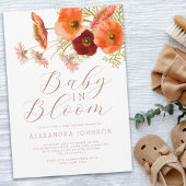 Baby in Bloom Floral Herfst Baby shower Kaart