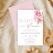 Baby in Bloom Floral Lily Baby shower Kaart