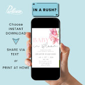 Baby in Bloom Floral Lily Baby shower Kaart