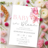Baby in Bloom Floral Lily Baby shower Kaart