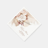 Baby in Bloom Floral Pampas Grass Baby shower Servet (Hoek)