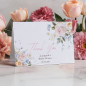 Baby in Bloom Floral Pink Baby shower Bedankkaart