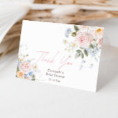 Baby in Bloom Floral Pink Baby shower Bedankkaart