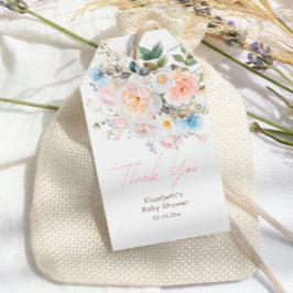 Baby in Bloom Floral Pink Baby shower Cadeaulabel