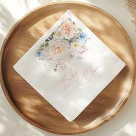 Baby in Bloom Floral Pink Baby shower Servet