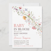 Baby in Bloom Floral Spring Baby shower Kaart (Voorkant)