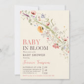 Baby in Bloom Floral Spring Baby shower Kaart (Voorkant)