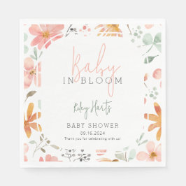Baby in Bloom Floral Spring Baby shower Servet