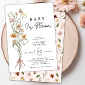 Baby In Bloom Floral Spring Baby shower Uitnodigin Kaart