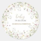 Baby in Bloom Floral Sticker (Voorkant)
