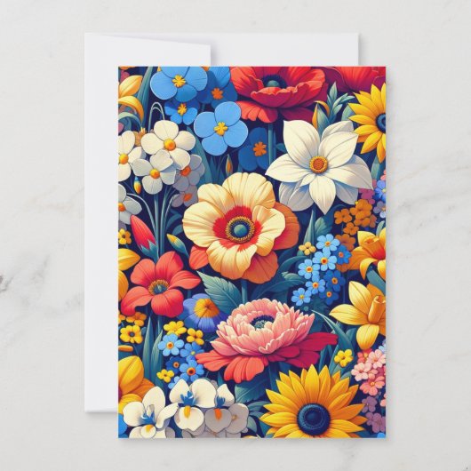 Baby in Bloom Floral Vine Baby shower dank u Kaart (Achterkant)