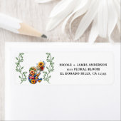 Baby in Bloom Floral Vine Leaf Baby shower Etiket (Insitu)