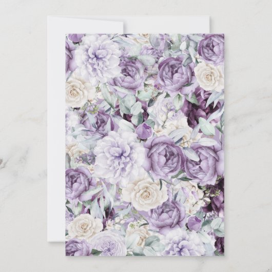 Baby in Bloom Floral Waterverf Baby shower Kaart (Achterkant)