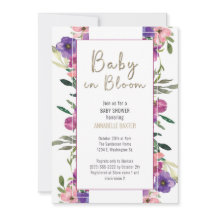 Baby in Bloom Floral Waterverf Baby shower