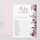 Baby in Bloom Floral wil Baby shower (Voorkant / Achterkant)